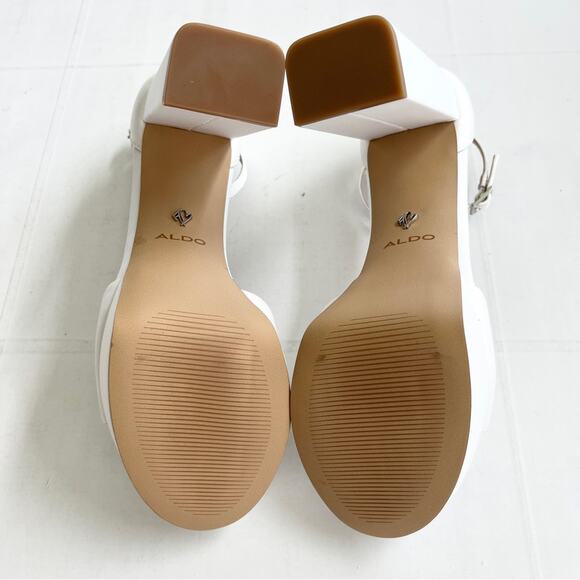 New ALDO Enaegyn2.0 Strappy Heeled Platform Sandal Women’s SIZE 11 White - Picture 6 of 10